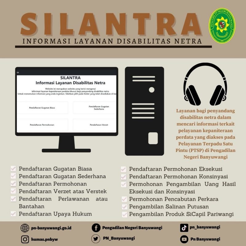 Silantra (Sistem Informasi Layanan Disabilitas Netra)