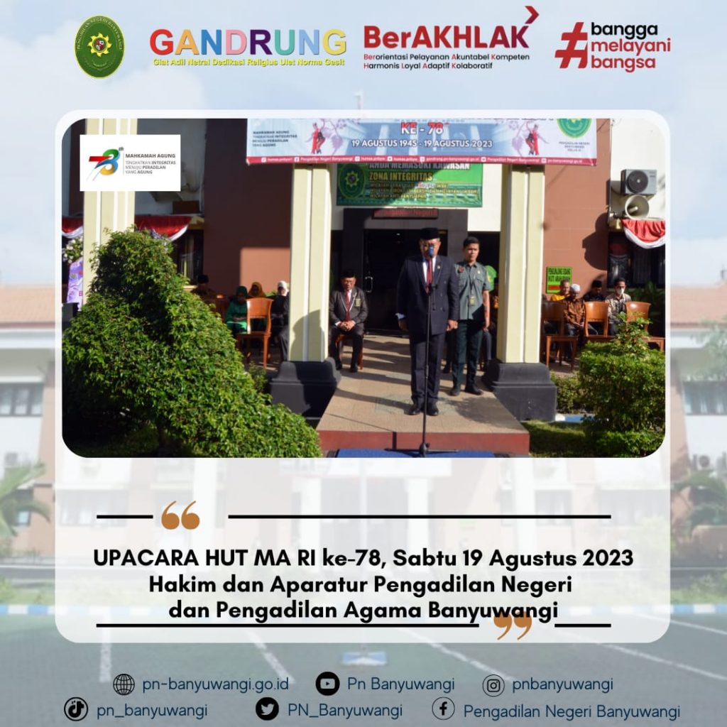 Upacara dalam rangka HUT MA RI ke 78