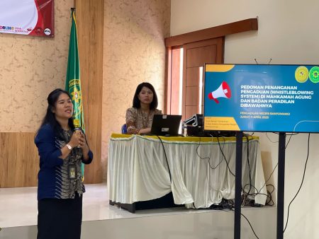 Sosialisasi SMAP, WBS dan SIWAS di Pengadilan Negeri Banyuwangi