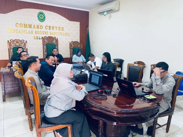 Pengadilan Negeri Banyuwangi Kelas IA mengikuti Sosialisasi Laporan Harta Kekayaan Penyelenggara Negara (LHKPN)